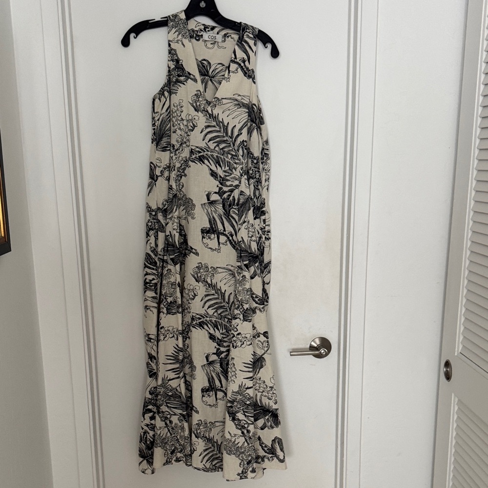 Tropical Print Sleeveless Maxi Dress
Linen